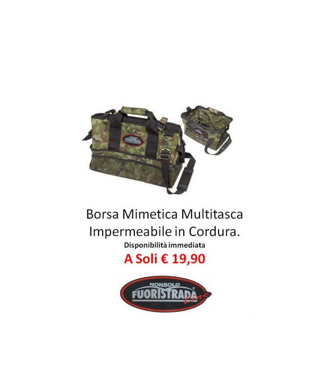 Borsa mimetica multitasca impermeabile in cordura.  