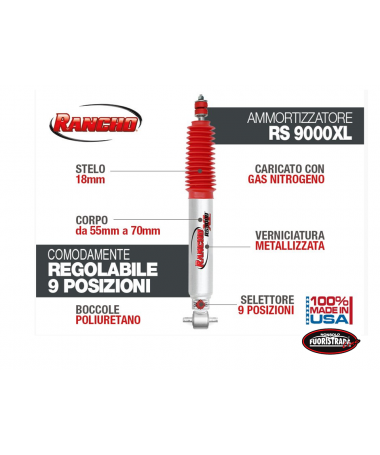 AMMORTIZZATORE RANCHO 9000 XL PER JEEP WRANGLER TJ ANTERIORE