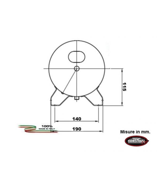 Serbatoio Per Aria Compressa Ausiliario da 5 Litri.