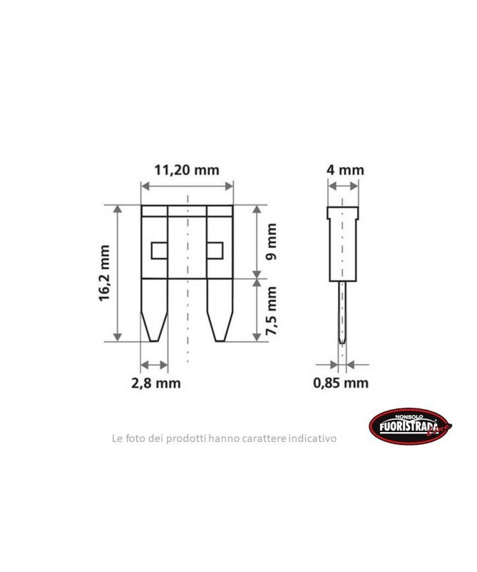 Smart Led, set 6 micro-fusibili lamellari con spia a led, 12/32V - 5A