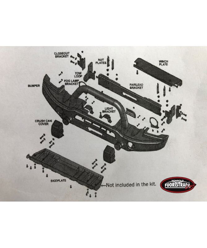 Paraurti anteriore  scatolato con porta verricello Wrangler JK