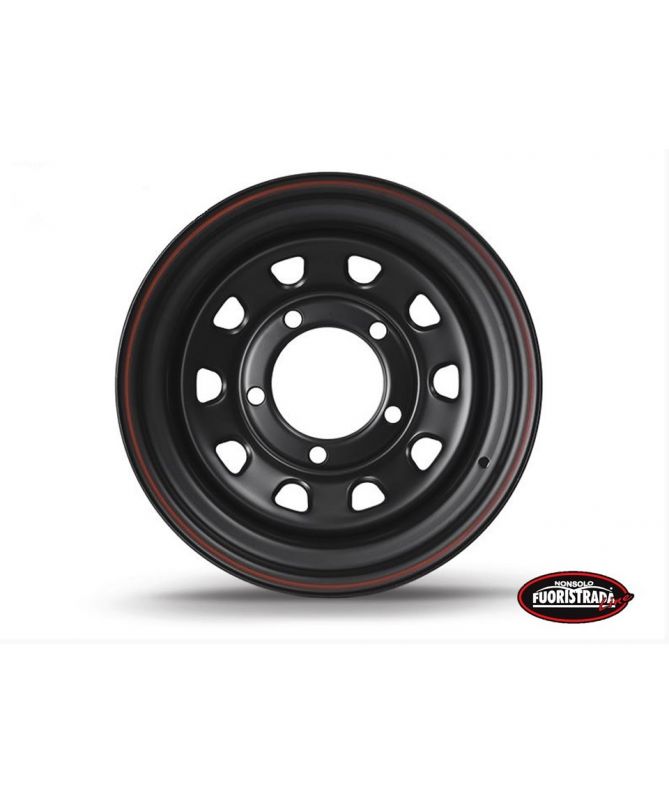 Cerchio Daytona Nero in Acciaio  16x8 ET -25 Per Land rover Defender  PER LAND ROVER