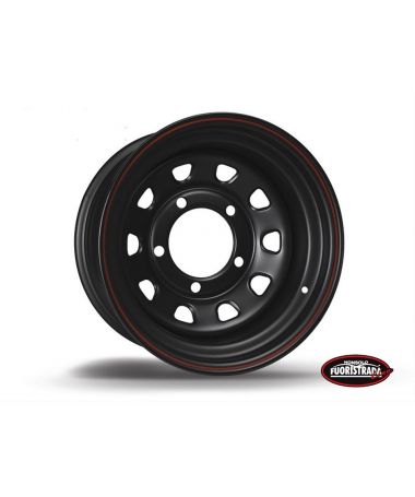 Cerchio Daytona Nero in Acciaio  16x8 ET -25 Per Land rover Defender  PER LAND ROVER