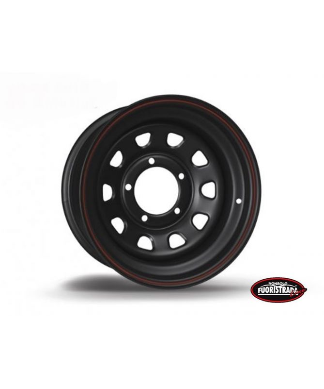 Cerchio 15x8 ET -30 Daytona Nero Per Suzuki