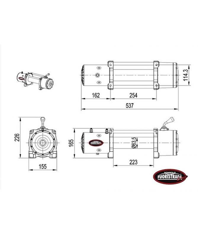 Verricello NSF 12000 LB 12V