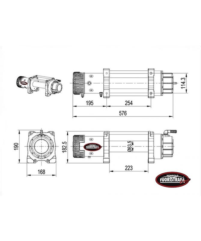 Verricello NSF 12500 LB 12V