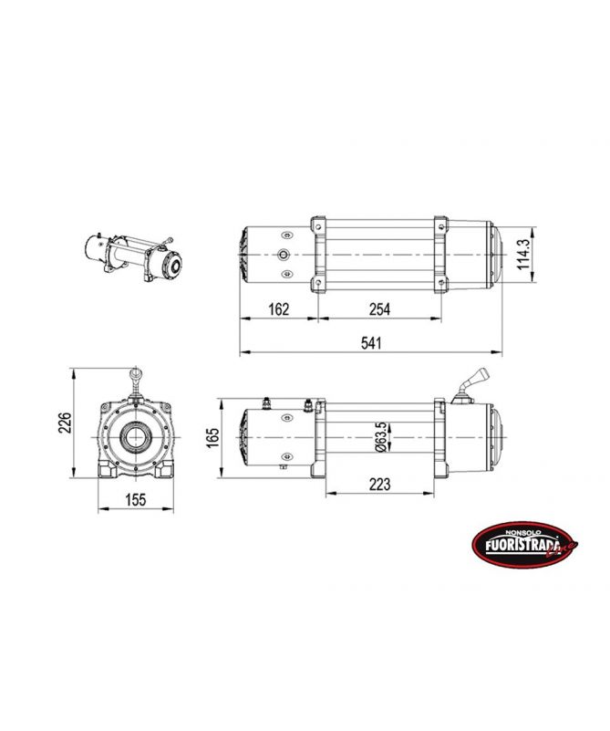 Verricello NSF 9500 12V Dyneema