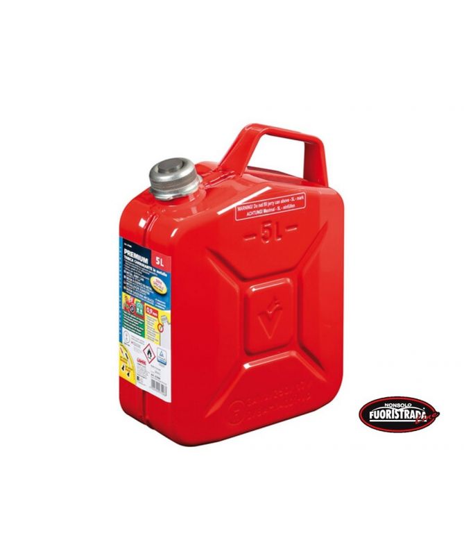 Tanica Premium Carburante in Metallo 5 LT Rosso