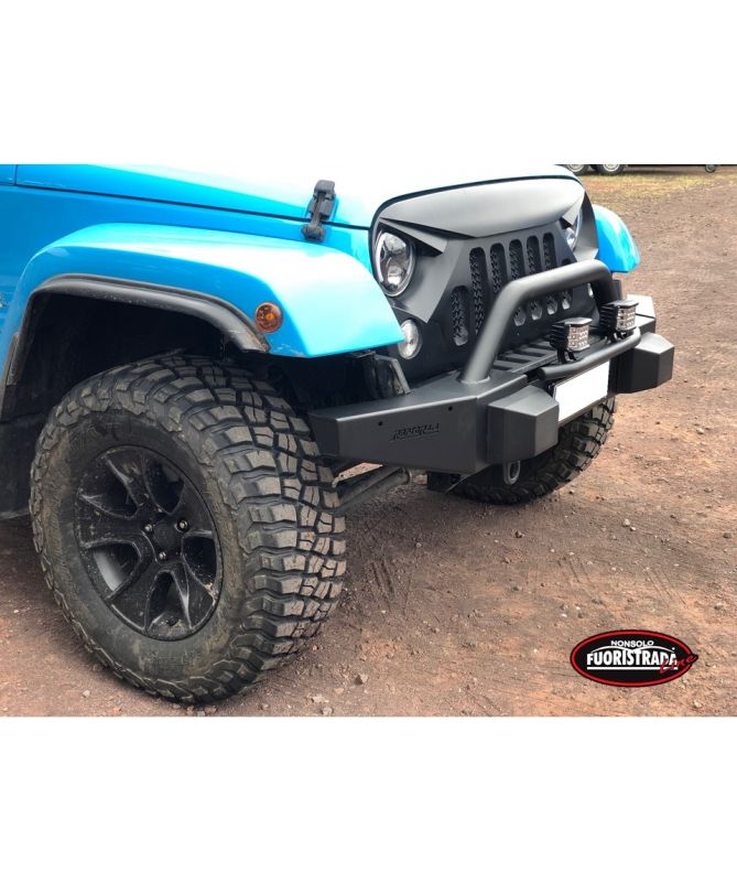 Paraurti Anteriore Scatolato con A-bar Porta Verricello Jeep Wrangler JK