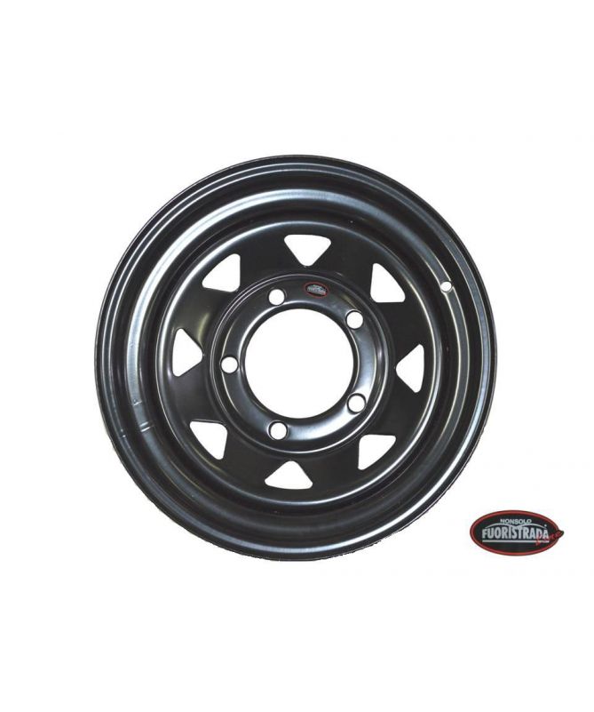 Cerchio In Ferro  7X16  +8  Nero Per Land Rover 